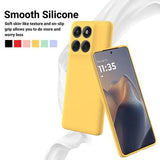 Motorola Edge 60 Pro Flydende silikone cover med håndrem - gul