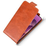 Motorola Edge 60 Pro lodret flip-etui med stativ - Brun