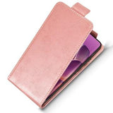 Motorola Edge 60 Pro lodret flip-etui med stativ - rosaguld