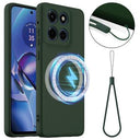 Motorola Edge 60 Stylus Liquid Silikone Cover - MagSafe Kompatibel - Mørkegrøn