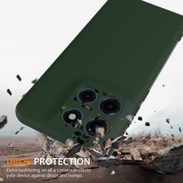 Motorola Edge 60 Stylus Liquid Silikone Cover - MagSafe Kompatibel - Mørkegrøn