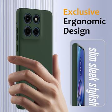 Motorola Edge 60 Stylus Liquid Silikone Cover - MagSafe Kompatibel - Mørkegrøn