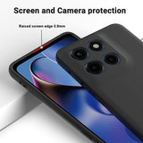 Motorola Edge 60 Stylus Flydende silikone cover med håndrem - sort
