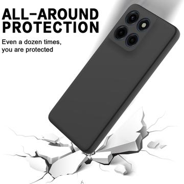 Motorola Edge 60 Stylus Flydende silikone cover med håndrem - sort