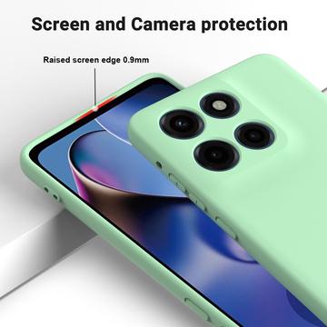 Motorola Edge 60 Stylus Flydende silikone cover med håndrem - grøn