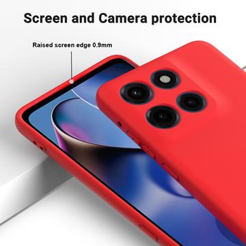 Motorola Edge 60 Stylus Flydende silikone cover med håndrem - rød