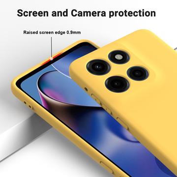 Motorola Edge 60 Stylus Flydende silikone cover med håndrem - gul