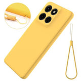 Motorola Edge 60 Stylus Flydende silikone cover med håndrem - gul