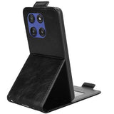 Motorola Edge 60 Stylus lodret flip-etui med stativ - sort
