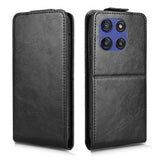 Motorola Edge 60 Stylus lodret flip-etui med stativ - sort