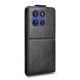 Motorola Edge 60 Stylus lodret flip-etui med stativ - sort