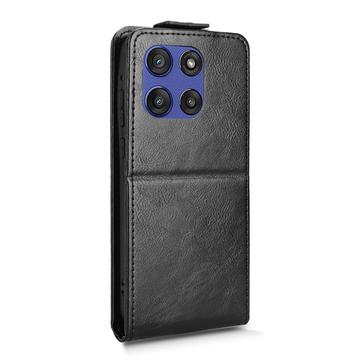 Motorola Edge 60 Stylus lodret flip-etui med stativ - sort