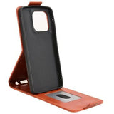 Motorola Edge 60 Stylus lodret flip-etui med stativ - Brun
