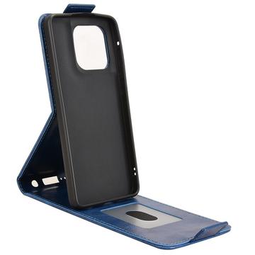 Motorola Edge 60 Stylus lodret flip-etui med stativ - mørkeblå