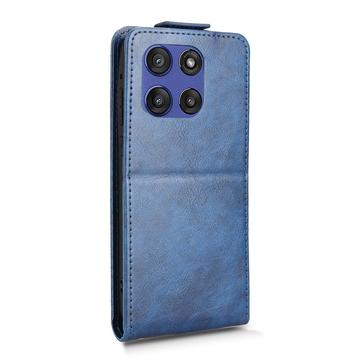 Motorola Edge 60 Stylus lodret flip-etui med stativ - mørkeblå