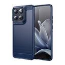 Motorola Edge 70 Børstet TPU Cover - Karbonfiber - blå