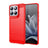 Motorola Edge 70 Børstet TPU Cover - Karbonfiber - rød
