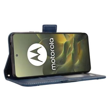 Motorola Edge 70 Kortholder Pung Etui - Blå