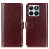 Motorola Edge 70 Fusion/70 Fusion+ Pung Etui med Stativ - Brun