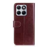 Motorola Edge 70 Fusion/70 Fusion+ Pung Etui med Stativ - Brun