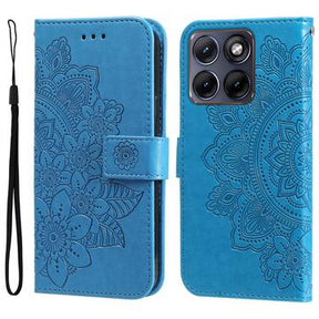 Motorola Edge 70 Fusion/70 Fusion+ Mandala Series Etui med Pung - Blå