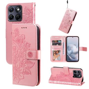 Motorola Edge 70 Fusion/70 Fusion+ Mandala Series Etui med Pung - Pink