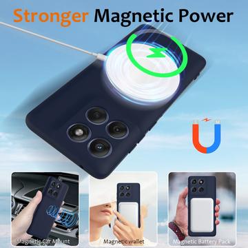 Motorola Edge 70 Liquid Silikone Cover - MagSafe Kompatibel - Mørkeblå