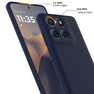 Motorola Edge 70 Liquid Silikone Cover - MagSafe Kompatibel - Mørkeblå
