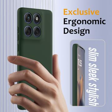 Motorola Edge 70 Liquid Silikone Cover - MagSafe Kompatibel - Mørkegrøn