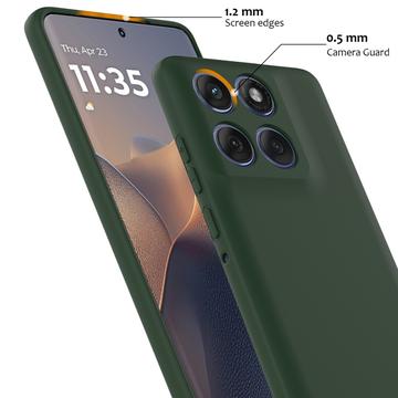 Motorola Edge 70 Liquid Silikone Cover - MagSafe Kompatibel - Mørkegrøn