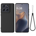 Motorola Edge 70 Flydende silikone cover med håndrem - sort