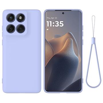 Motorola Edge 70 Flydende silikone cover med håndrem - Lilla