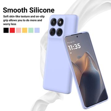 Motorola Edge 70 Flydende silikone cover med håndrem - Lilla