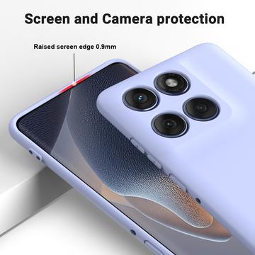 Motorola Edge 70 Flydende silikone cover med håndrem - Lilla