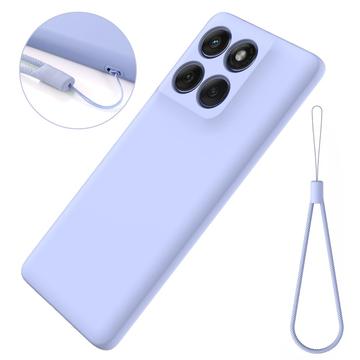 Motorola Edge 70 Flydende silikone cover med håndrem - Lilla