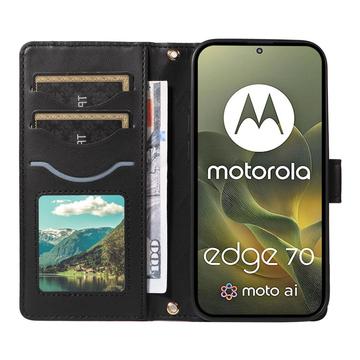 Motorola Edge 70 Luksus Vatteret Pung - sort