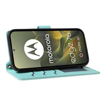 Motorola Edge 70 Luksus Vatteret Pung - Turkis