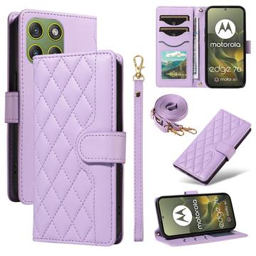 Motorola Edge 70 Luksus Vatteret Pung - lilla