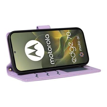 Motorola Edge 70 Luksus Vatteret Pung - lilla