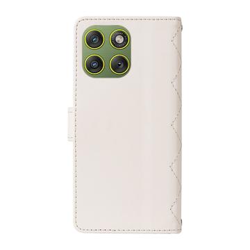 Motorola Edge 70 Luksus Vatteret Pung - hvid