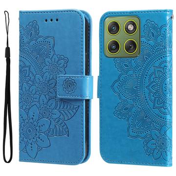 Motorola Edge 70 Mandala Series Etui med Pung - Blå