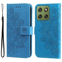 Motorola Edge 70 Mandala Series Etui med Pung - Blå