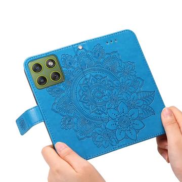 Motorola Edge 70 Mandala Series Etui med Pung - Blå