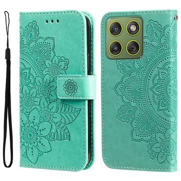 Motorola Edge 70 Mandala Series Etui med Pung - Grøn