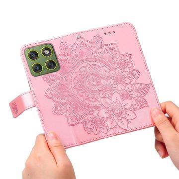 Motorola Edge 70 Mandala Series Etui med Pung - Pink