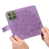 Motorola Edge 70 Mandala Series Etui med Pung - Lilla