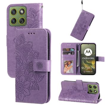Motorola Edge 70 Mandala Series Etui med Pung - Lilla