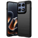 Motorola Edge 70 Pro Børstet TPU Cover - Karbonfiber - Sort