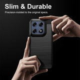 Motorola Edge 70 Pro Børstet TPU Cover - Karbonfiber - Sort