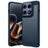Motorola Edge 70 Pro Børstet TPU Cover - Karbonfiber - blå